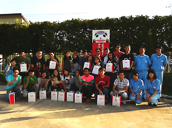 Group Photo at KIRIN BEVERAGE factory